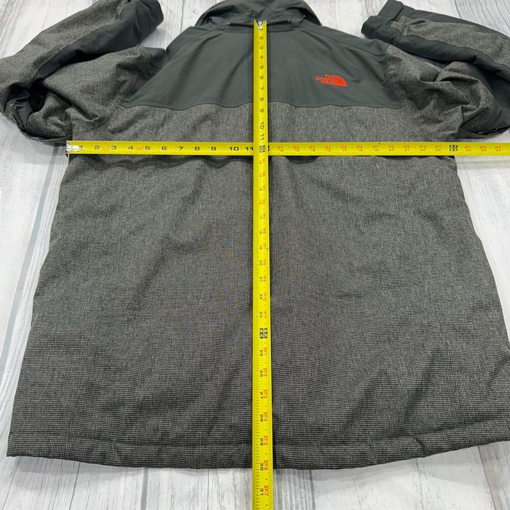 The North Face HYVENT Full Zip Ski Jacket Large Houndstooth Green Mens No Hood - Picture 9 of 16